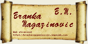 Branka Magazinović vizit kartica